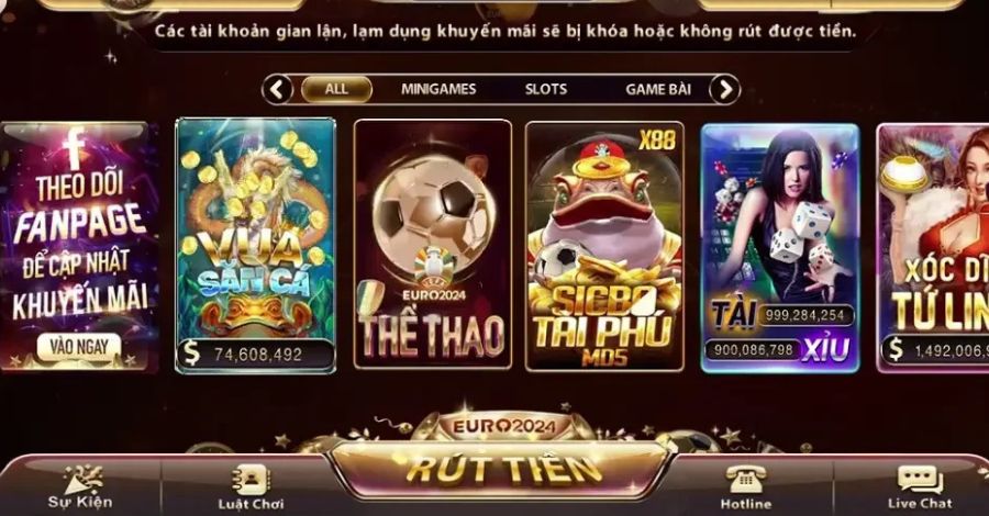 Kho game đa dạng khi rải Sunwin